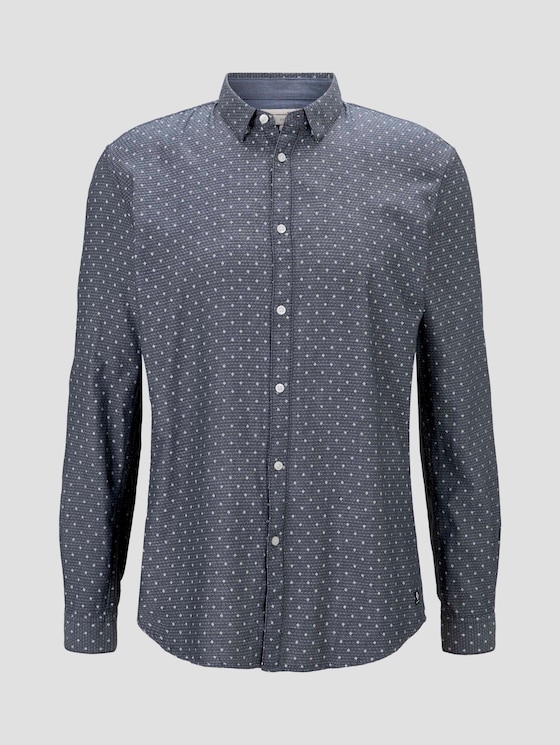 Fein gemustertes Hemd - Männer - navy stripy rhombus print Fein gemustertes Hemd - Männer - navy stripy rhombus print - 7 - TOM TAILOR Denim