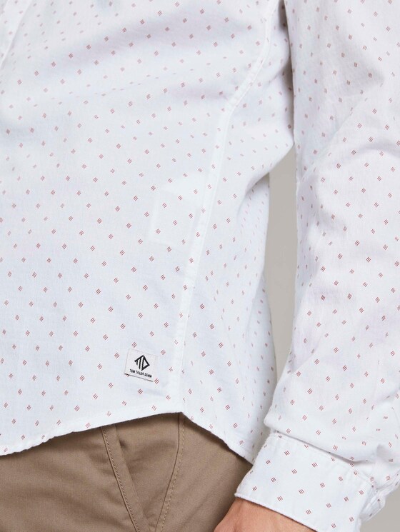 Fein gemustertes Hemd - Männer - white stripy rhombus print Fein gemustertes Hemd - Männer - white stripy rhombus print - 9 - TOM TAILOR Denim