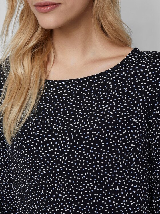 Dotted flounce dress in a midi length - Women - black offwhite dot print Dotted flounce dress in a midi length - Women - black offwhite dot print - 9 - TOM TAILOR
