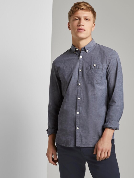 Hemd mit Brusttasche - Männer - Sky Captain Blue Hemd mit Brusttasche - Männer - Sky Captain Blue - 5 - TOM TAILOR Denim