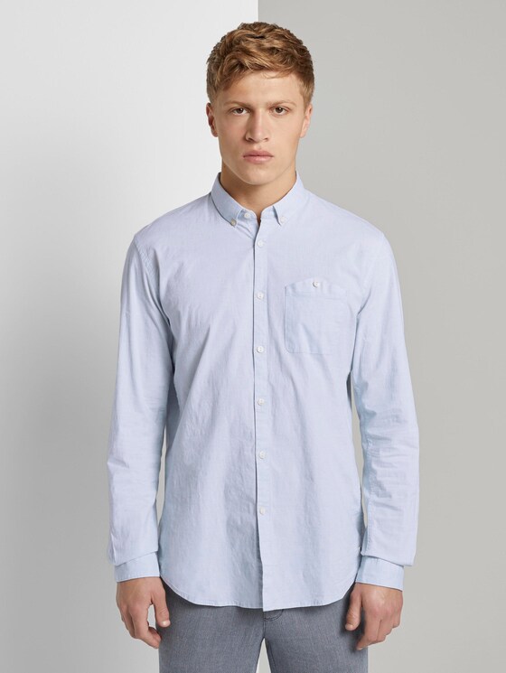 Hemd mit Brusttasche - Männer - Light Blue Hemd mit Brusttasche - Männer - Light Blue - 1 - TOM TAILOR Denim