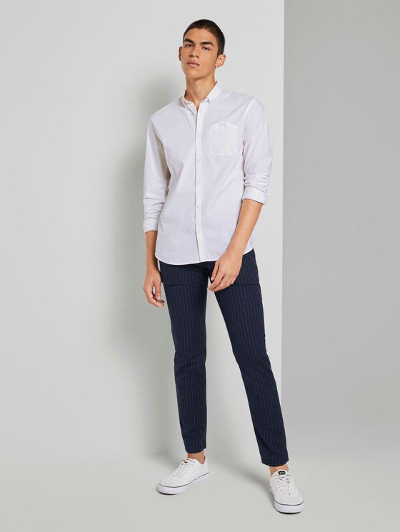 Shirt with a chest pocket - Men - White Shirt with a chest pocket - Men - White - 3 - TOM TAILOR Denim