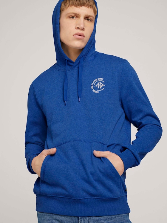 Hoodie mit Print - Männer - Shiny Royal Hoodie mit Print - Männer - Shiny Royal - 5 - TOM TAILOR Denim
