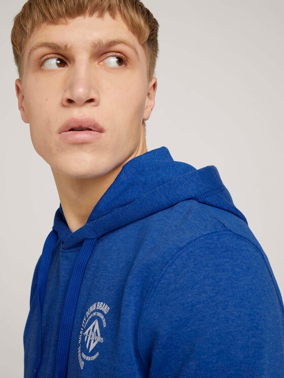 Hoodie mit Print - Männer - Shiny Royal Hoodie mit Print - Männer - Shiny Royal - 9 - TOM TAILOR Denim