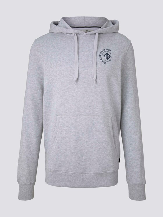Hoodie mit Print - Männer - Light Stone Grey Melange Hoodie mit Print - Männer - Light Stone Grey Melange - 7 - TOM TAILOR Denim