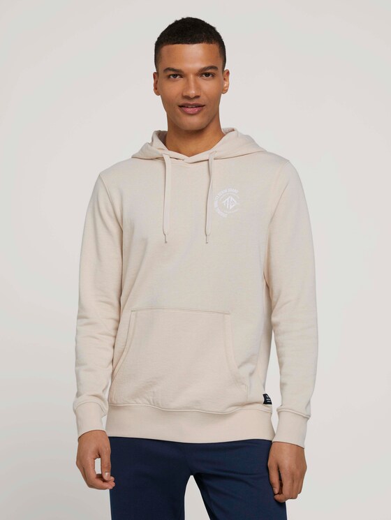 Hoodie mit Print - Männer - light almond Hoodie mit Print - Männer - light almond - 1 - TOM TAILOR Denim