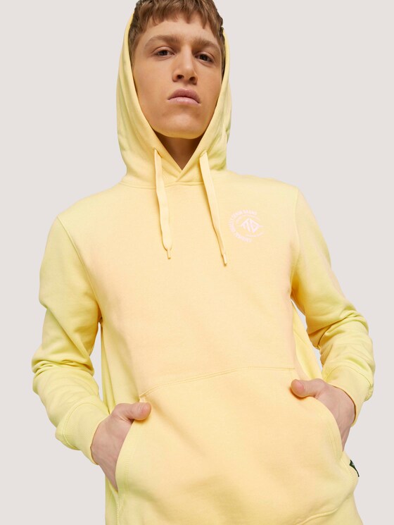 Hoodie mit Print - Männer - cream yellow melange Hoodie mit Print - Männer - cream yellow melange - 9 - TOM TAILOR Denim