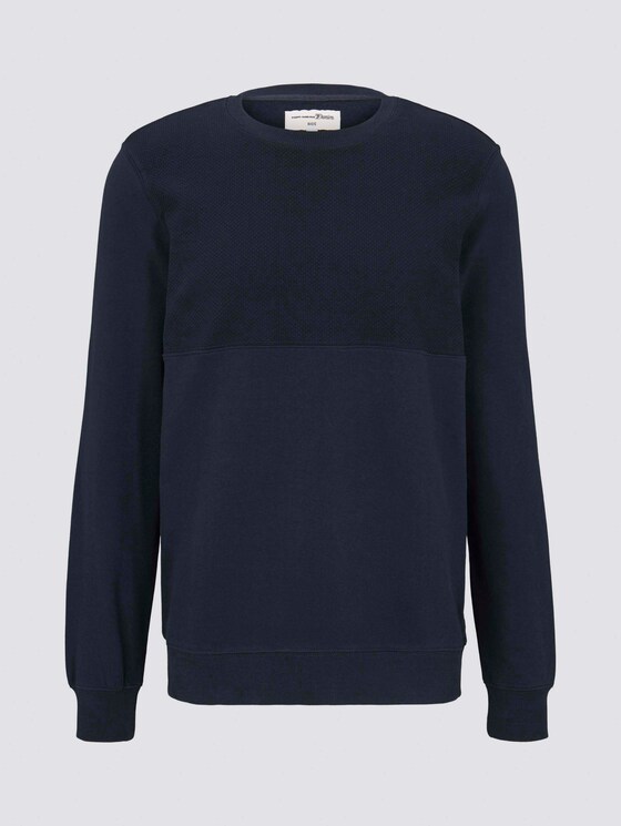 Sweatshirt mit Stepp-Struktur - Männer - Sky Captain Blue Sweatshirt mit Stepp-Struktur - Männer - Sky Captain Blue - 7 - TOM TAILOR Denim