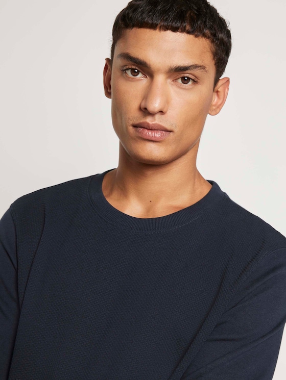 Sweatshirt mit Stepp-Struktur - Männer - Sky Captain Blue Sweatshirt mit Stepp-Struktur - Männer - Sky Captain Blue - 9 - TOM TAILOR Denim