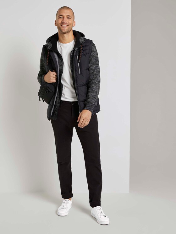 Kapuzenjacke mit Innenfutter - Männer - Black Grey Mouline Kapuzenjacke mit Innenfutter - Männer - Black Grey Mouline - 3 - TOM TAILOR