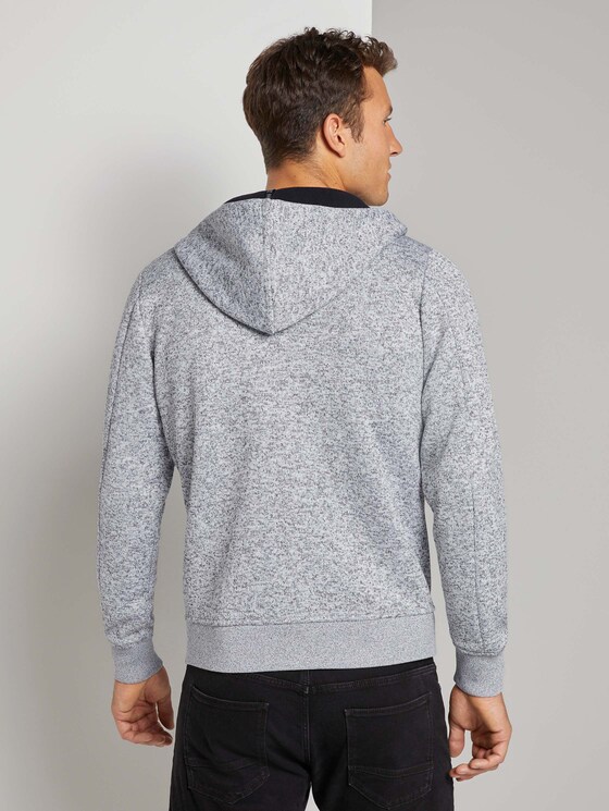Kapuzenjacke mit Innenfutter - Männer - white grey mouline Kapuzenjacke mit Innenfutter - Männer - white grey mouline - 2 - TOM TAILOR
