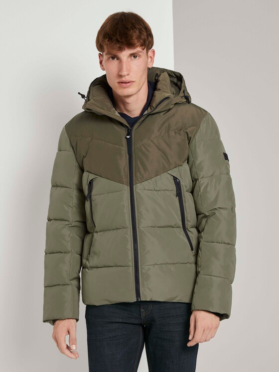 Pufferjacke mit abnehmbarer Kapuze - Männer - Tree-Moss Green Pufferjacke mit abnehmbarer Kapuze - Männer - Tree-Moss Green - 1 - TOM TAILOR Denim
