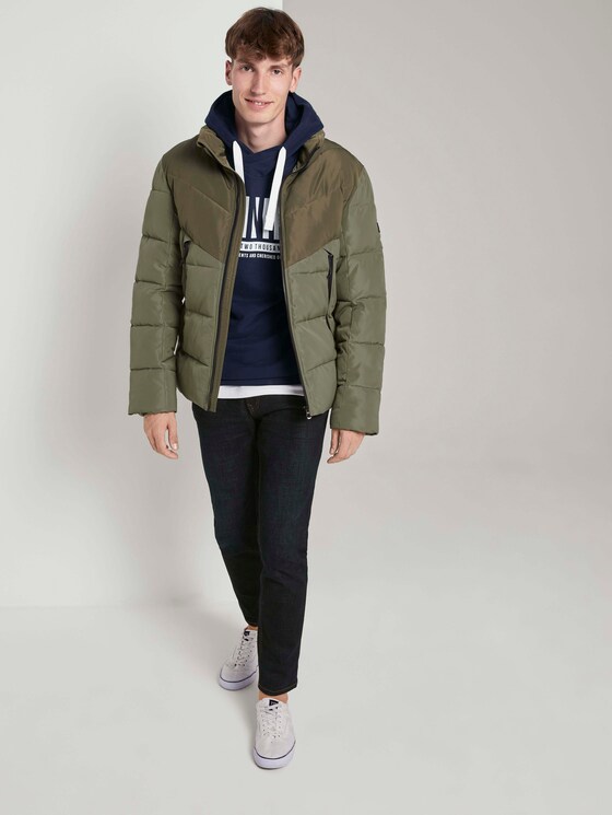 Puffer jas met afneembare hoodie - Mannen - Tree-Moss Green Puffer jas met afneembare hoodie - Mannen - Tree-Moss Green - 3 - TOM TAILOR Denim