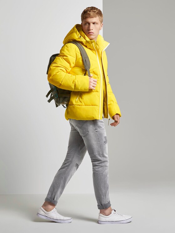 Pufferjacke mit abnehmbarer Kapuze - Männer - lemon juice yellow Pufferjacke mit abnehmbarer Kapuze - Männer - lemon juice yellow - 3 - TOM TAILOR Denim