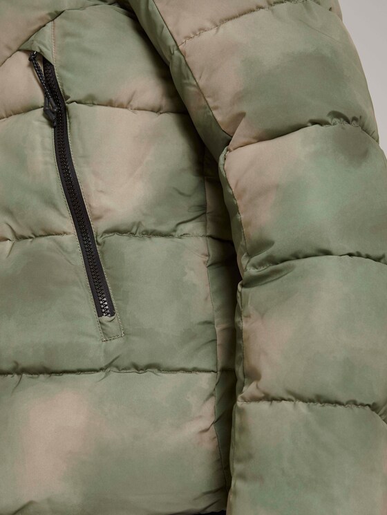 Puffer jas met afneembare hoodie - Mannen - green blurry print Puffer jas met afneembare hoodie - Mannen - green blurry print - 10 - TOM TAILOR Denim