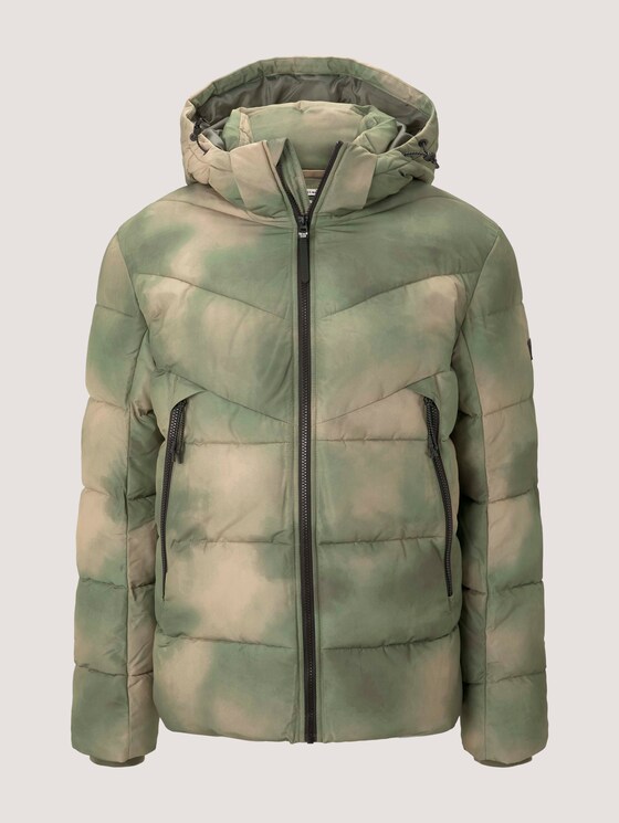 Puffer jas met afneembare hoodie - Mannen - green blurry print Puffer jas met afneembare hoodie - Mannen - green blurry print - 7 - TOM TAILOR Denim