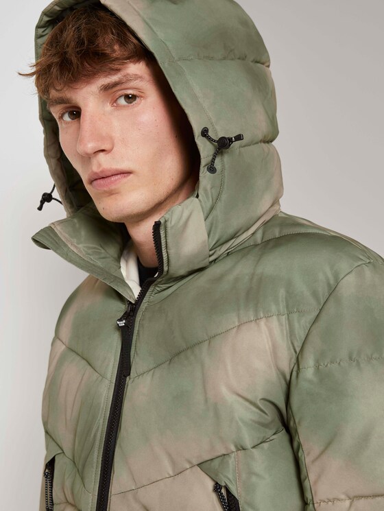 Puffer jas met afneembare hoodie - Mannen - green blurry print Puffer jas met afneembare hoodie - Mannen - green blurry print - 9 - TOM TAILOR Denim