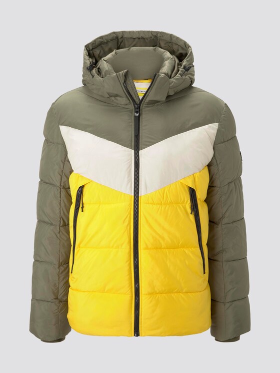 Puffer jacket with a detachable hood - Men - tri color colorblock Puffer jacket with a detachable hood - Men - tri color colorblock - 7 - TOM TAILOR Denim