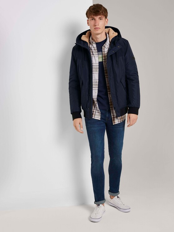 Bomberjack met gevoerde hoodie - Mannen - Sky Captain Blue Bomberjack met gevoerde hoodie - Mannen - Sky Captain Blue - 3 - TOM TAILOR Denim