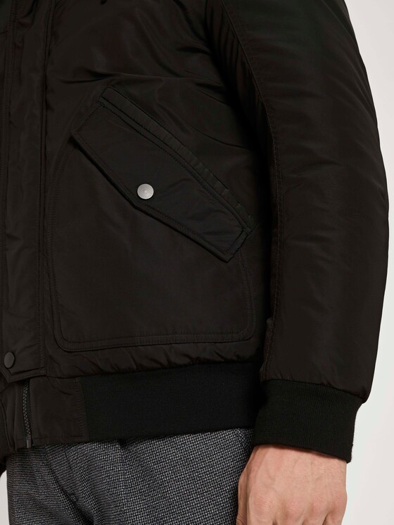 Bomberjacke mit gefütterter Kapuze - Männer - Black Bomberjacke mit gefütterter Kapuze - Männer - Black - 10 - TOM TAILOR Denim