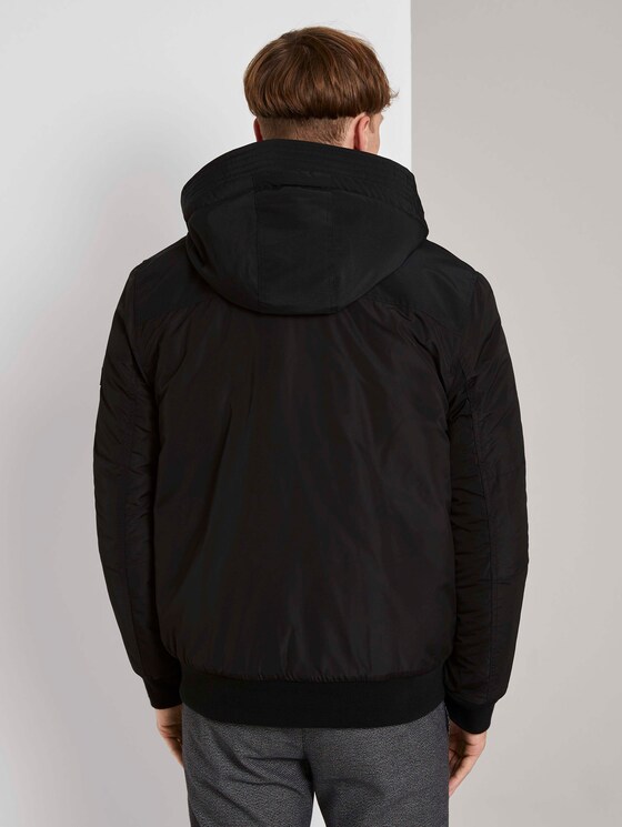 Bomberjacke mit gefütterter Kapuze - Männer - Black Bomberjacke mit gefütterter Kapuze - Männer - Black - 2 - TOM TAILOR Denim