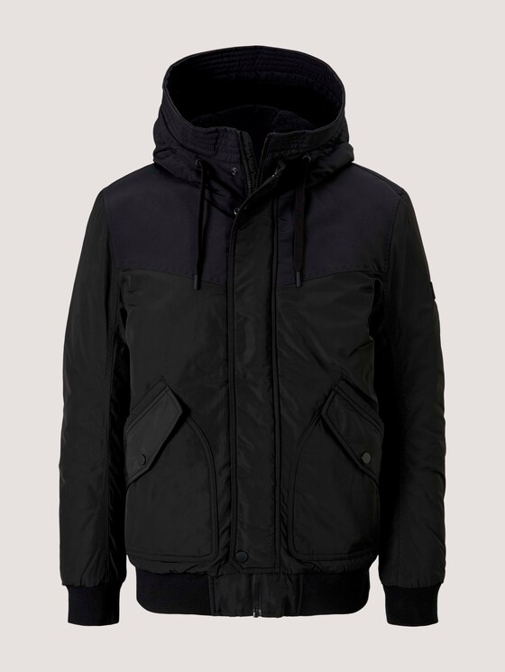 Bomberjacke mit gefütterter Kapuze - Männer - Black Bomberjacke mit gefütterter Kapuze - Männer - Black - 7 - TOM TAILOR Denim