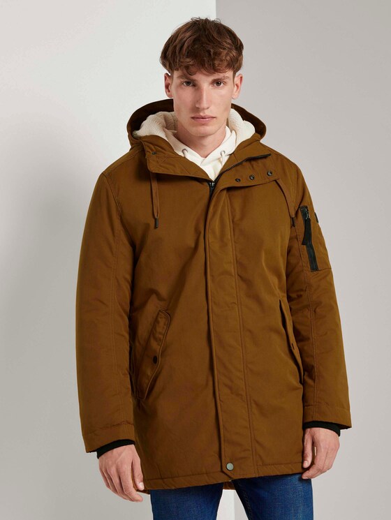 Wasserabweisender Parka mit Fütterung - Männer - equestrian brown Wasserabweisender Parka mit Fütterung - Männer - equestrian brown - 1 - TOM TAILOR Denim