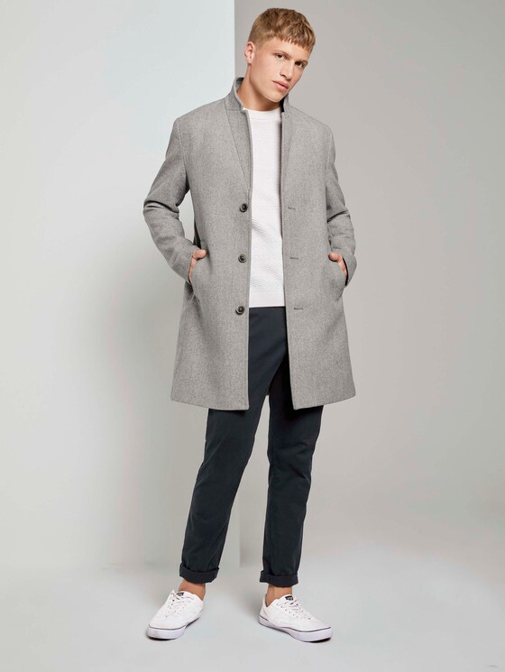 Moderne jas van wolmix - Mannen - grey herringbone Moderne jas van wolmix - Mannen - grey herringbone - 3 - TOM TAILOR Denim