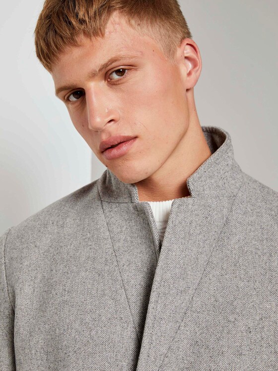 Moderne jas van wolmix - Mannen - grey herringbone Moderne jas van wolmix - Mannen - grey herringbone - 9 - TOM TAILOR Denim