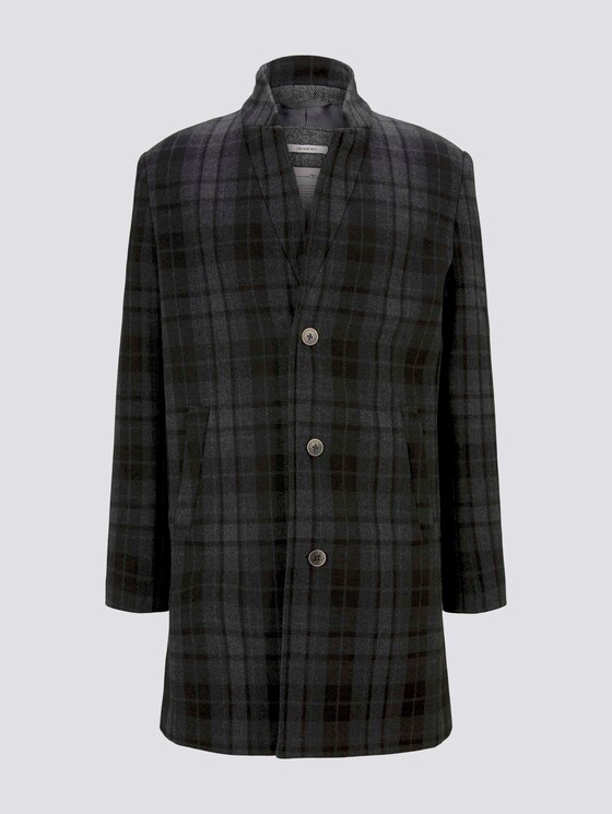 Moderner Mantel aus Wollgemisch - Männer - dark grey black check Moderner Mantel aus Wollgemisch - Männer - dark grey black check - 7 - TOM TAILOR Denim