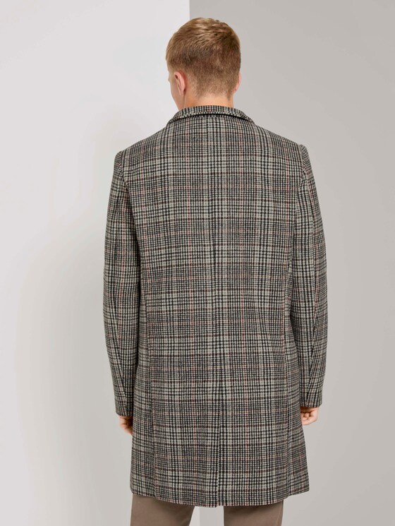 Moderner Mantel aus Wollgemisch - Männer - beige rust check Moderner Mantel aus Wollgemisch - Männer - beige rust check - 2 - TOM TAILOR Denim