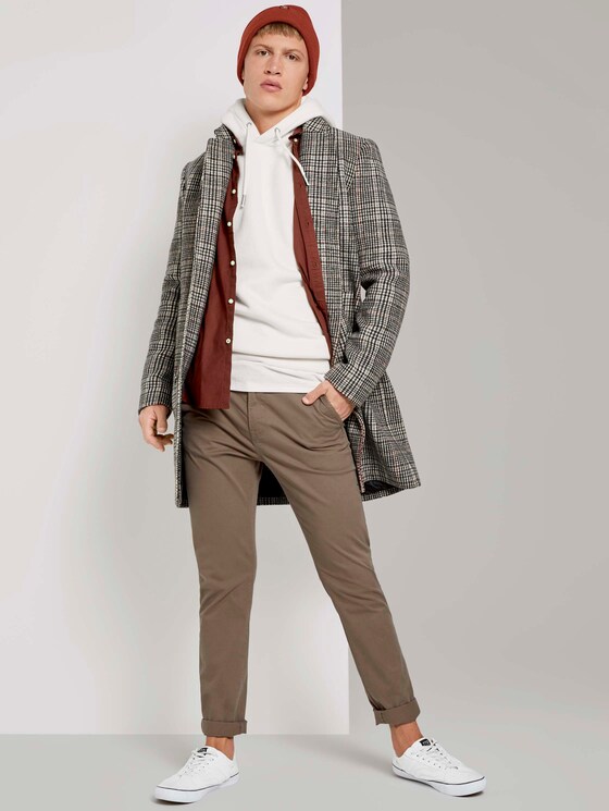 Moderner Mantel aus Wollgemisch - Männer - beige rust check Moderner Mantel aus Wollgemisch - Männer - beige rust check - 3 - TOM TAILOR Denim