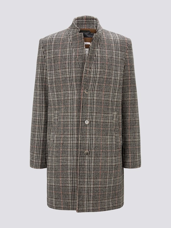 Moderner Mantel aus Wollgemisch - Männer - beige rust check Moderner Mantel aus Wollgemisch - Männer - beige rust check - 7 - TOM TAILOR Denim