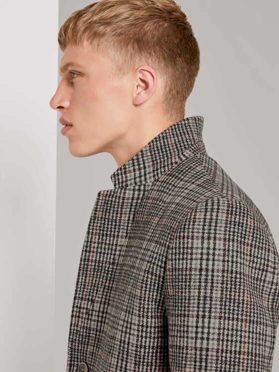 Moderner Mantel aus Wollgemisch - Männer - beige rust check Moderner Mantel aus Wollgemisch - Männer - beige rust check - 9 - TOM TAILOR Denim