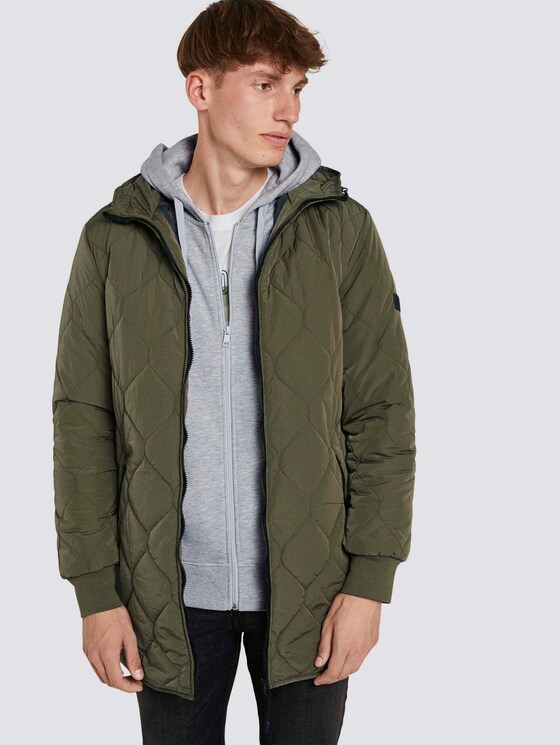 lightweight quilted jacket with a hood - Men - Olive Night Green lightweight quilted jacket with a hood - Men - Olive Night Green - 5 - TOM TAILOR Denim