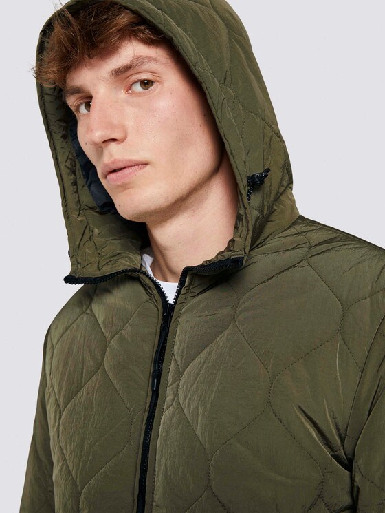 lightweight quilted jacket with a hood - Men - Olive Night Green lightweight quilted jacket with a hood - Men - Olive Night Green - 9 - TOM TAILOR Denim