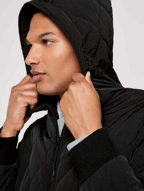 lightweight quilted jacket with a hood - Men - Black lightweight quilted jacket with a hood - Men - Black - 9 - TOM TAILOR Denim