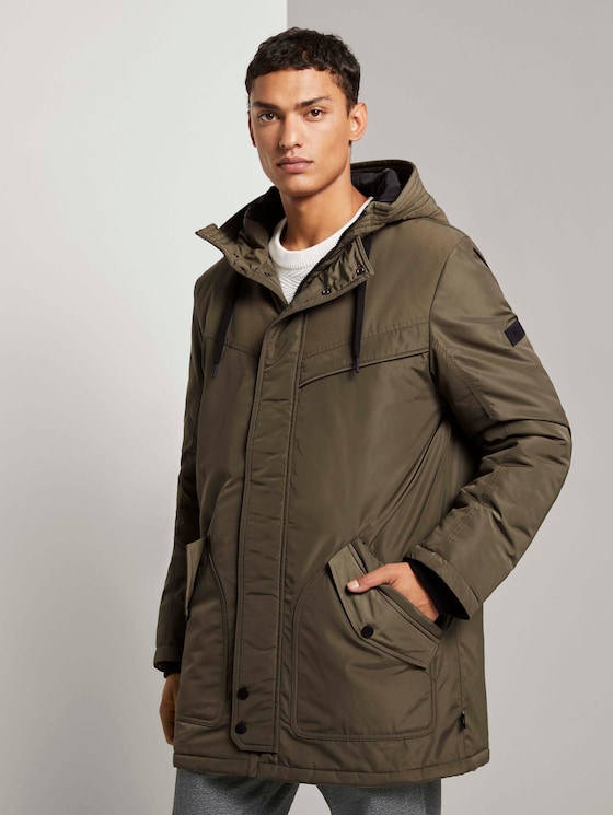 Kurzer Parka mit Steppfutter - Männer - Olive Night Green Kurzer Parka mit Steppfutter - Männer - Olive Night Green - 1 - TOM TAILOR Denim