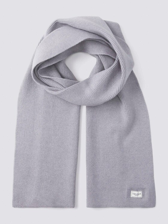 Weicher Schal in Ripp-Struktur - Männer - Knit Grey Melange Weicher Schal in Ripp-Struktur - Männer - Knit Grey Melange - 7 - TOM TAILOR