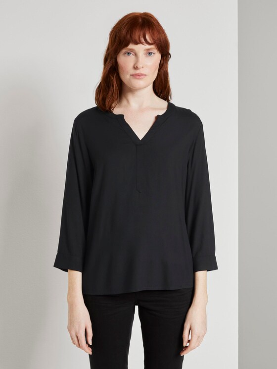 Gemusterte Bluse - Frauen - Deep Black Gemusterte Bluse - Frauen - Deep Black - 1 - TOM TAILOR