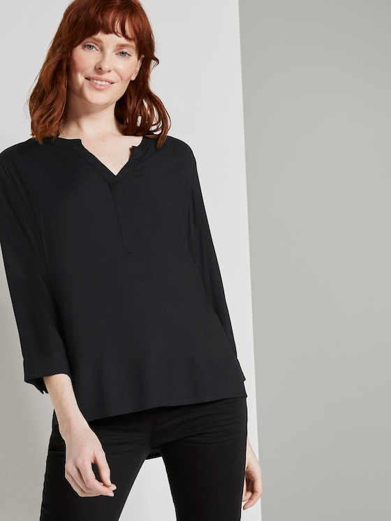 Gemusterte Bluse - Frauen - Deep Black Gemusterte Bluse - Frauen - Deep Black - 5 - TOM TAILOR