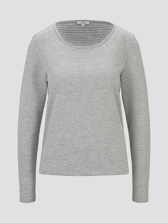 Gestreiftes Langarmshirt - Frauen - grey marl scar stripe Gestreiftes Langarmshirt - Frauen - grey marl scar stripe - 7 - TOM TAILOR