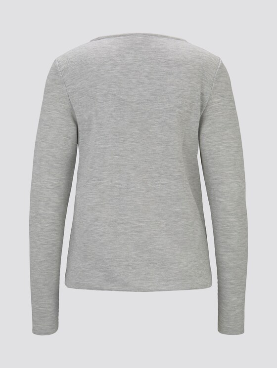 Gestreiftes Langarmshirt - Frauen - grey marl scar stripe Gestreiftes Langarmshirt - Frauen - grey marl scar stripe - 8 - TOM TAILOR