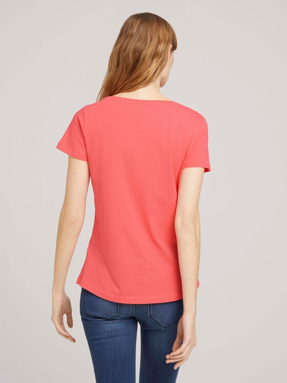 T-Shirt mit Logo Print - Frauen - strong peach tone T-Shirt mit Logo Print - Frauen - strong peach tone - 2 - TOM TAILOR