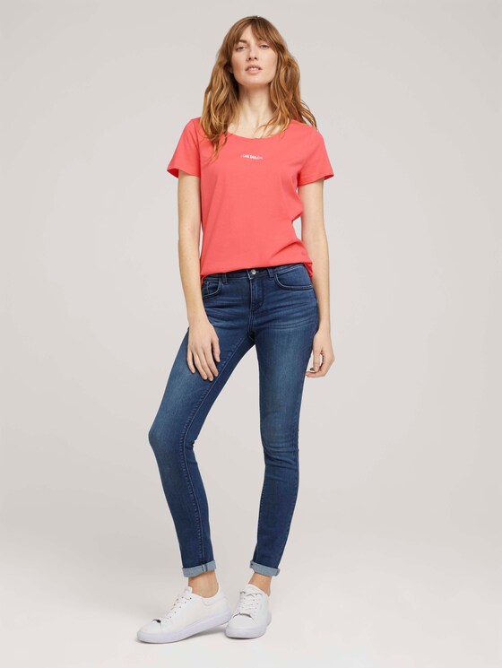 T-Shirt mit Logo Print - Frauen - strong peach tone T-Shirt mit Logo Print - Frauen - strong peach tone - 3 - TOM TAILOR