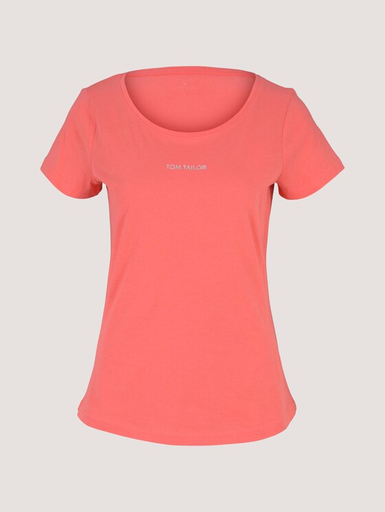 T-Shirt mit Logo Print - Frauen - strong peach tone T-Shirt mit Logo Print - Frauen - strong peach tone - 7 - TOM TAILOR
