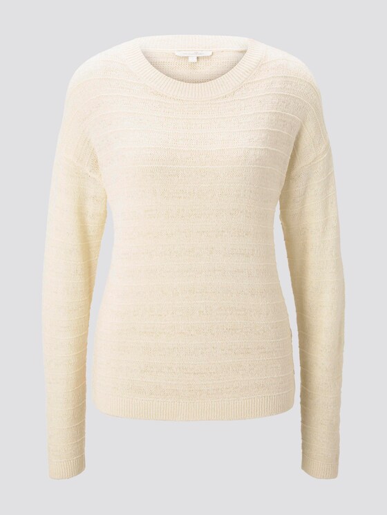 Pullover mit Strickmuster - Frauen - soft creme beige Pullover mit Strickmuster - Frauen - soft creme beige - 7 - TOM TAILOR Denim