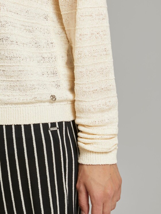 Pullover mit Strickmuster - Frauen - soft creme beige Pullover mit Strickmuster - Frauen - soft creme beige - 9 - TOM TAILOR Denim