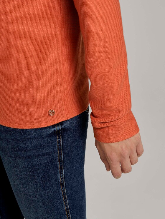 Strukturierter Pullover mit Raglan-Ärmeln - Frauen - burnt coral Strukturierter Pullover mit Raglan-Ärmeln - Frauen - burnt coral - 10 - TOM TAILOR Denim