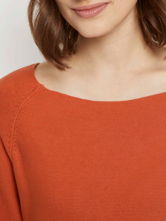 Strukturierter Pullover mit Raglan-Ärmeln - Frauen - burnt coral Strukturierter Pullover mit Raglan-Ärmeln - Frauen - burnt coral - 9 - TOM TAILOR Denim